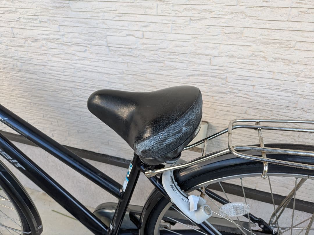 シティサイクル ブラック 前カゴ・リアキャリア付き