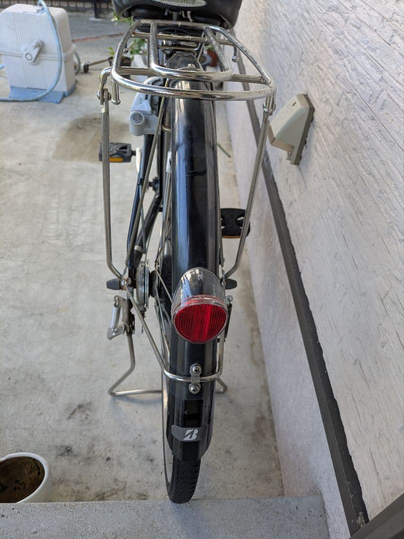 シティサイクル ブラック 前カゴ・リアキャリア付き