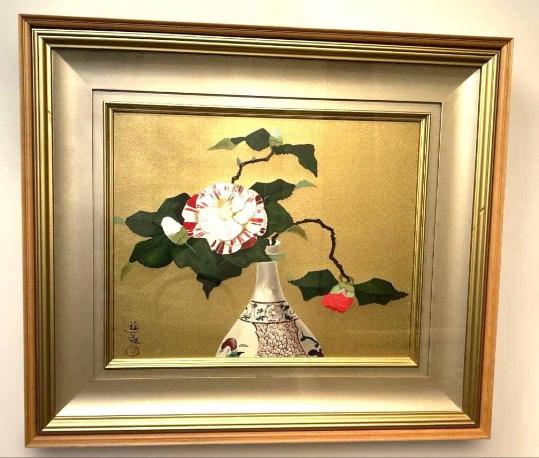 正規品）小倉遊亀リトグラフ（瓶花）滋賀県出身絵画版画