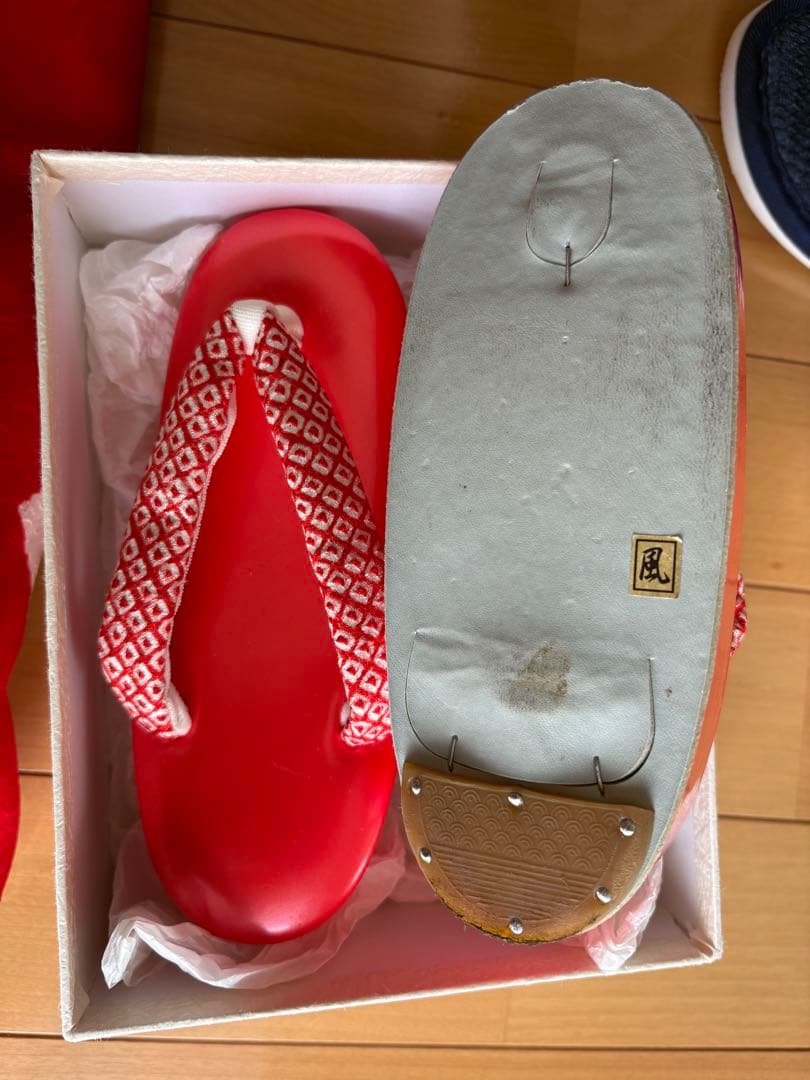 七五三　3歳　正絹　お着物セット　巾着　お草履付き