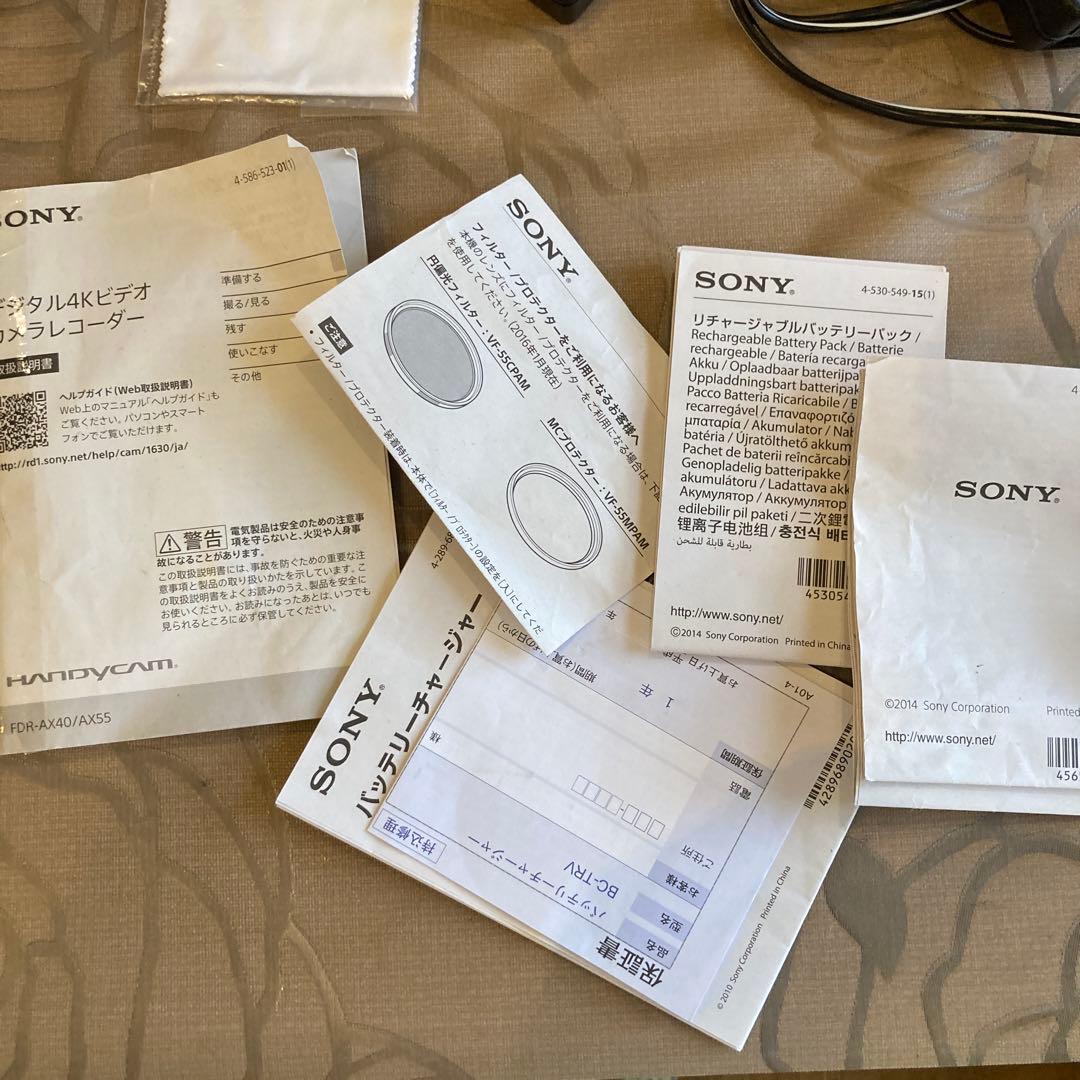 sony デジタル4kビデオカメラレコーダー　FDR-AX40