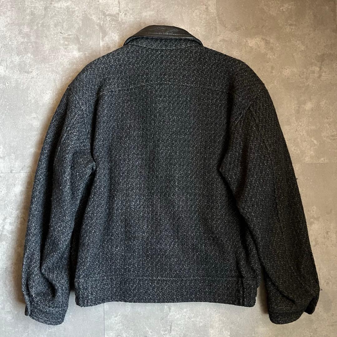 ジャケット・アウター archive RENOWN neck leather wool jacket