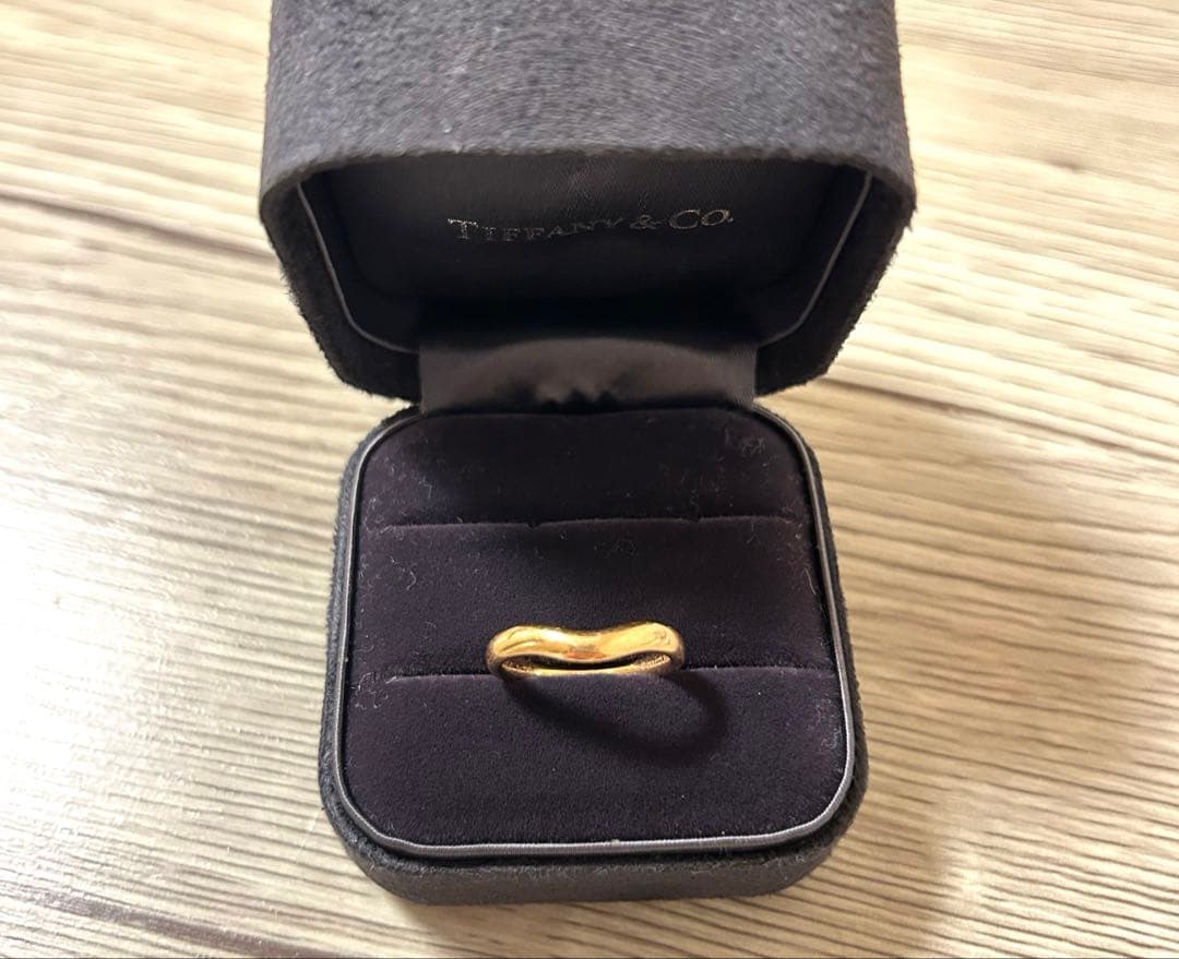 ティファニー　TIFFANY　K18YG　13カーブドバンドリング