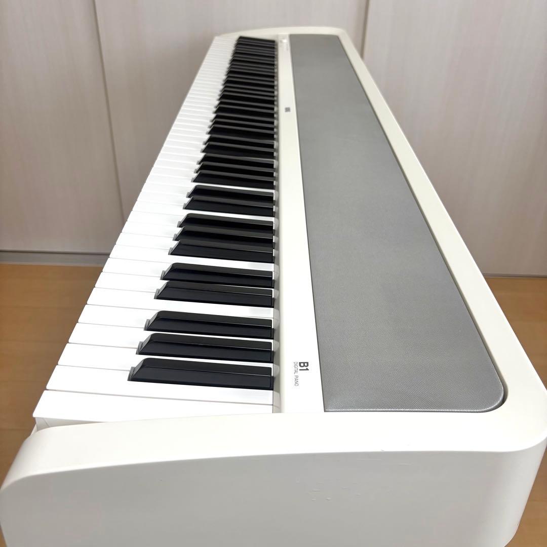 【完全動作品】KORG デジタルピアノ B1 ホワイト 88鍵盤 スタンド付き