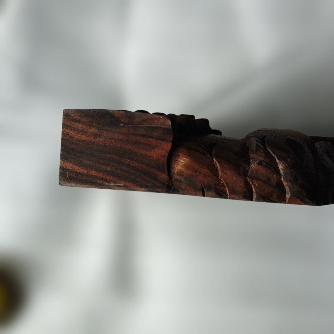 縞黒檀無垢欄間　仏壇用55cm巾