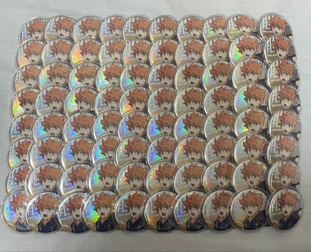 ハイキュー ベースヤード 缶バッジ ホログラム缶バッジ 日向 ⚠️最終値下げ⚠️