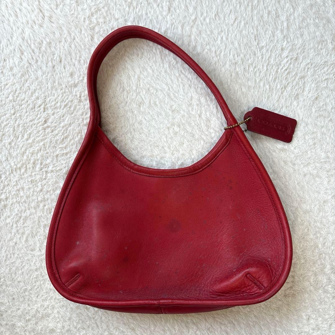 OLD COACH 9027 エルゴ ハンドバッグ レッド 希少 ミニバッグ