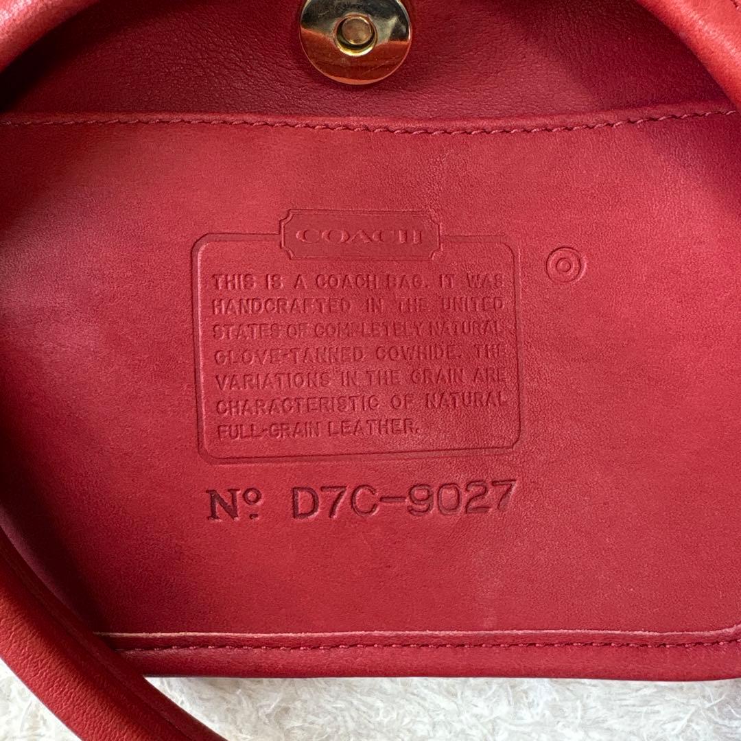 OLD COACH 9027 エルゴ ハンドバッグ レッド 希少 ミニバッグ