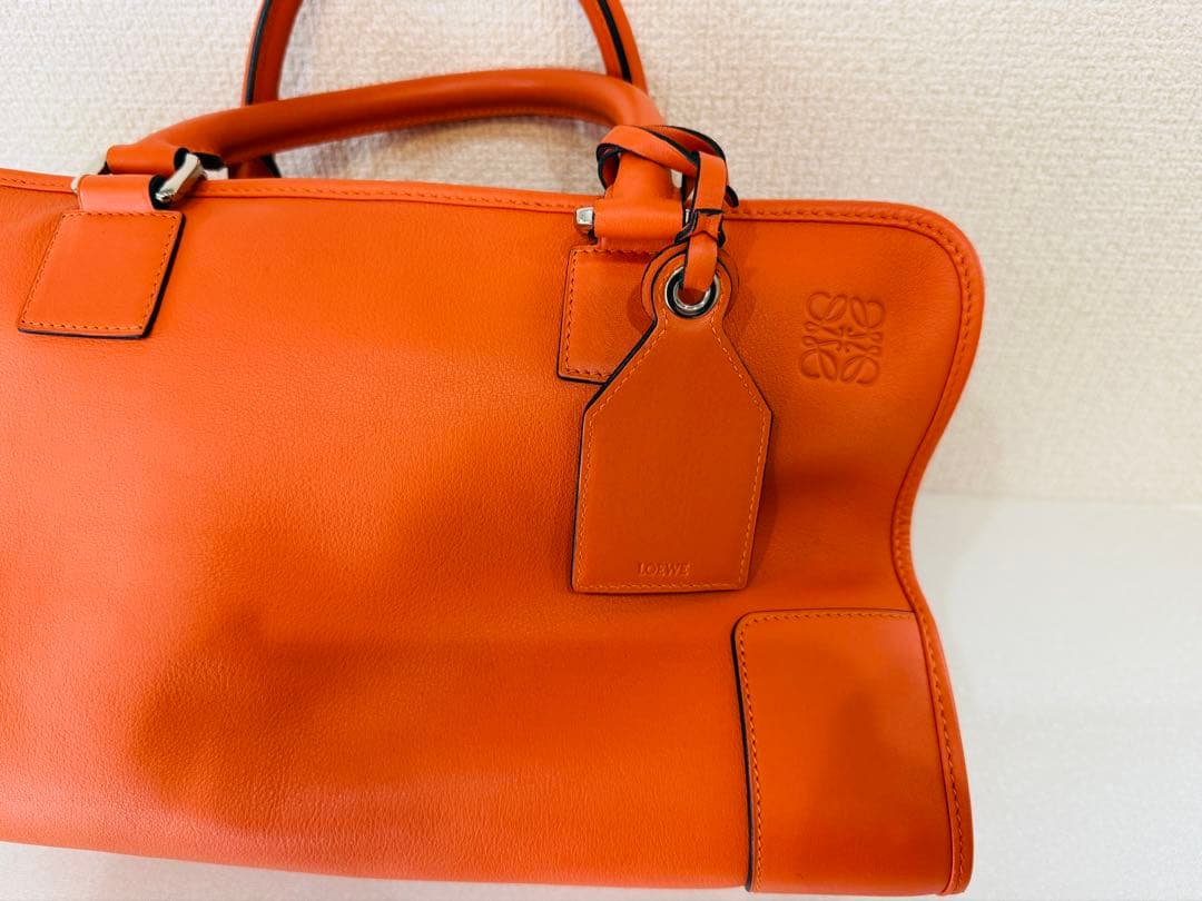 LOEWE アマソナ36 オレンジ　レザーハンドバッグ