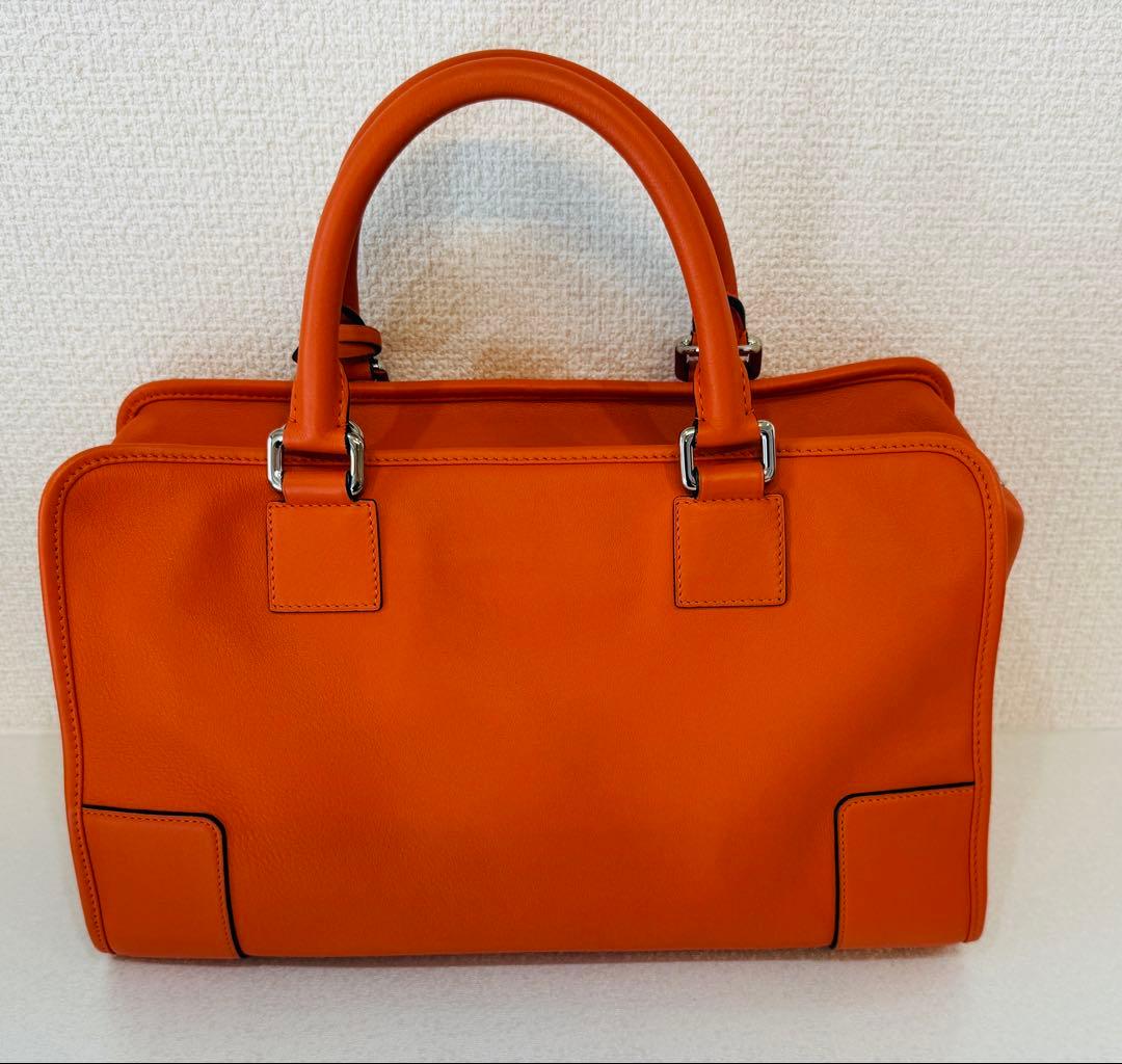 LOEWE アマソナ36 オレンジ　レザーハンドバッグ