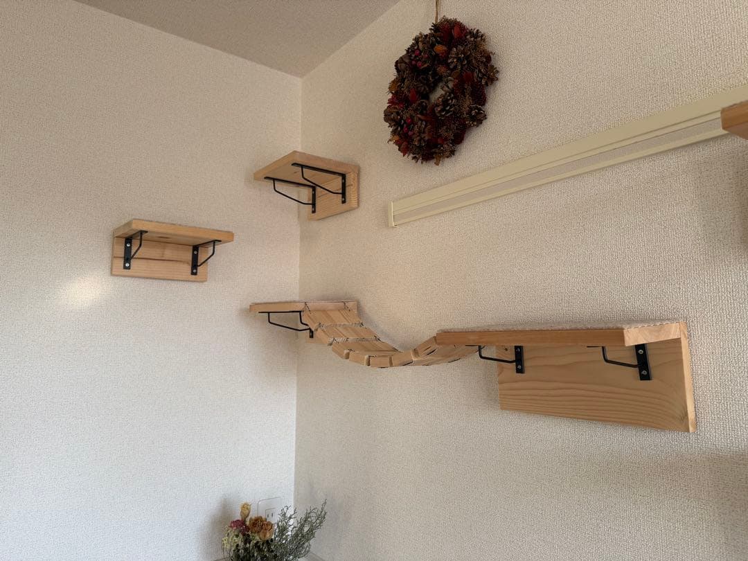 跡が目立たないから賃貸OK！DIYキャットウォーク/キャットステップ大量セット