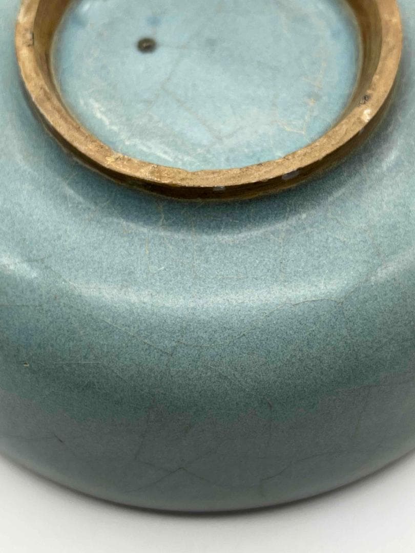 南宋時代　鈞窯　天青釉茶碗　【旧家蔵出し】 名品珍品　窯変釉(D-81)