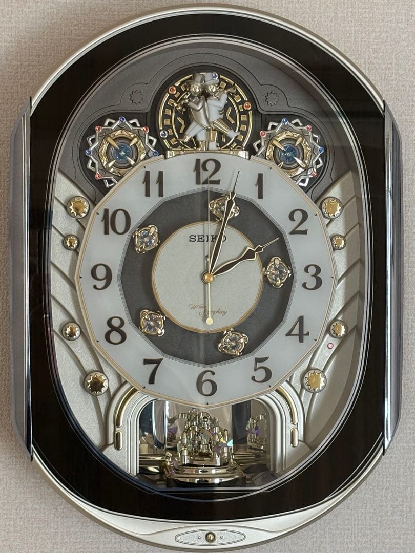 【美品】からくり時計　ウェーブシンフォニー　RE578B セイコー