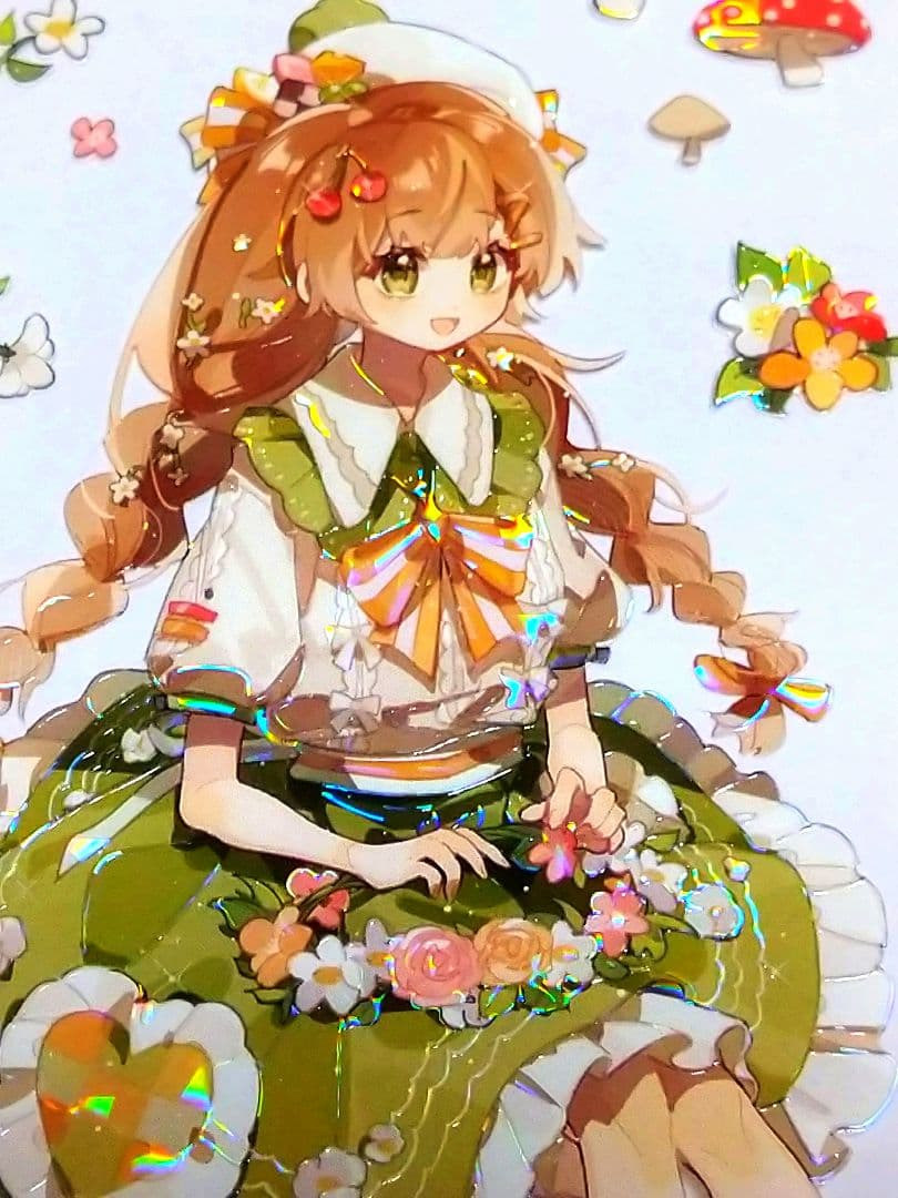 J528＃春日野餐(贝壳光)冰川切り売り海外人物マステ女の子