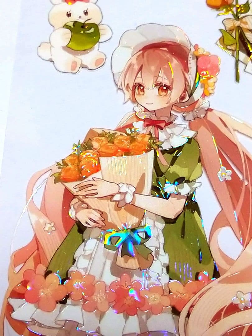 J528＃春日野餐(贝壳光)冰川切り売り海外人物マステ女の子