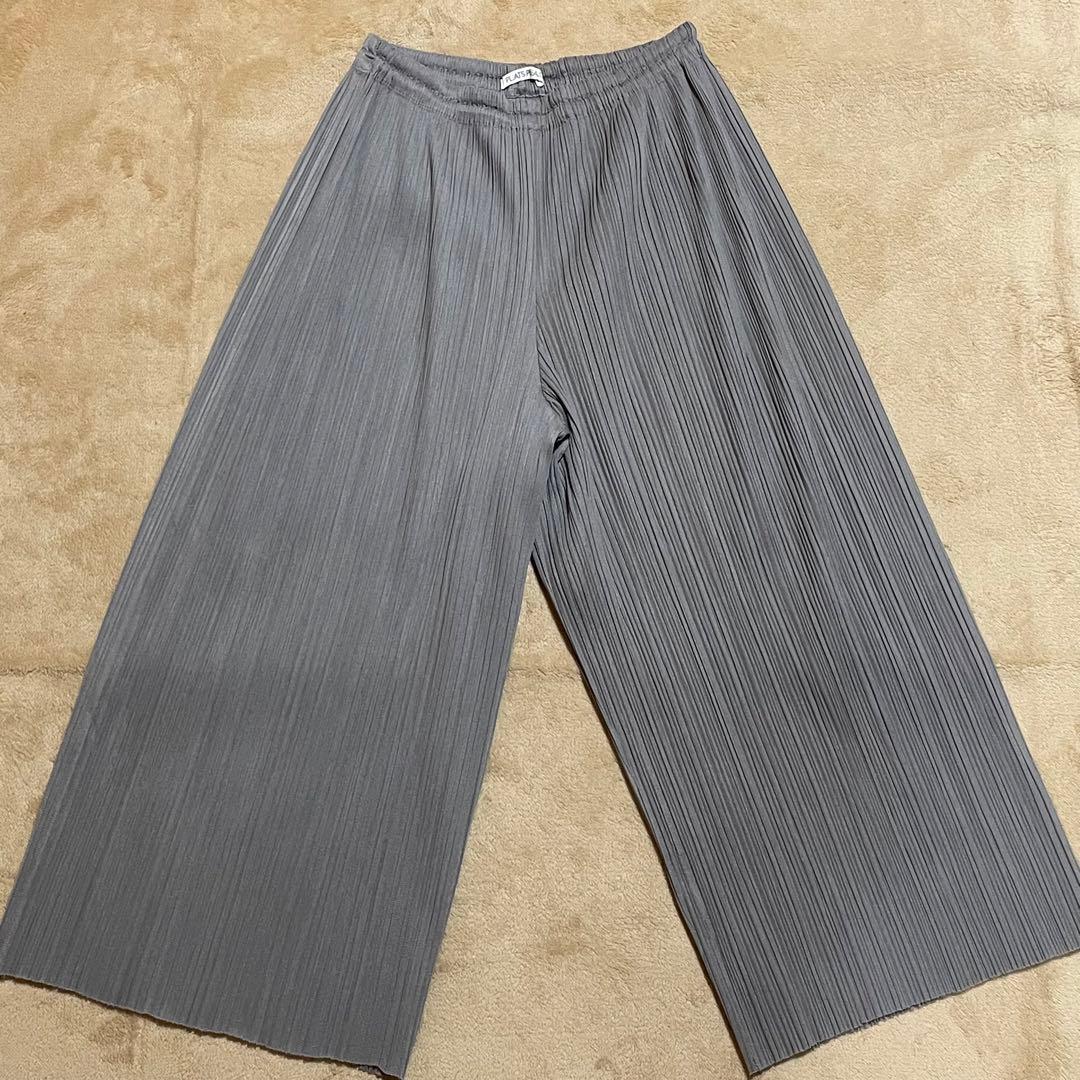 PLEATS PLEASE プリーツプリーズ　パンツ　グレー　イッセイミヤケ