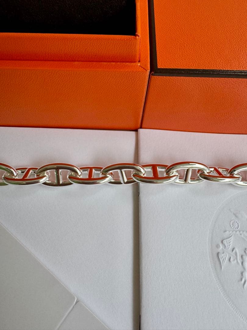 新品未使用HERMESエルメス シェーヌダンクル GM14コマ ブレスレット