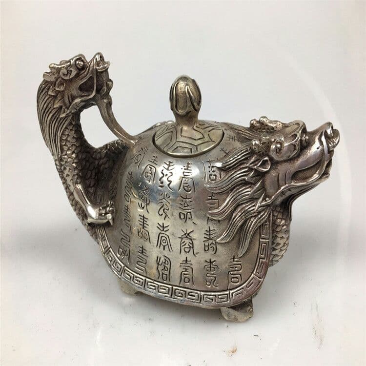 古白銅竜亀壺銅急須アクセサリー置物