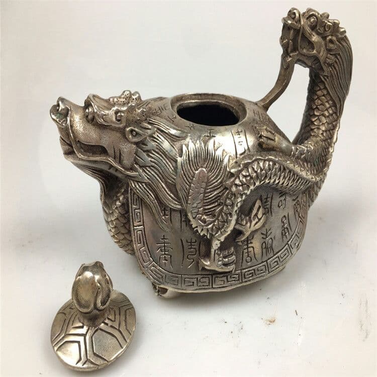 古白銅竜亀壺銅急須アクセサリー置物