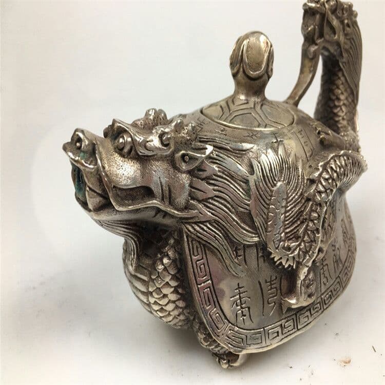 古白銅竜亀壺銅急須アクセサリー置物