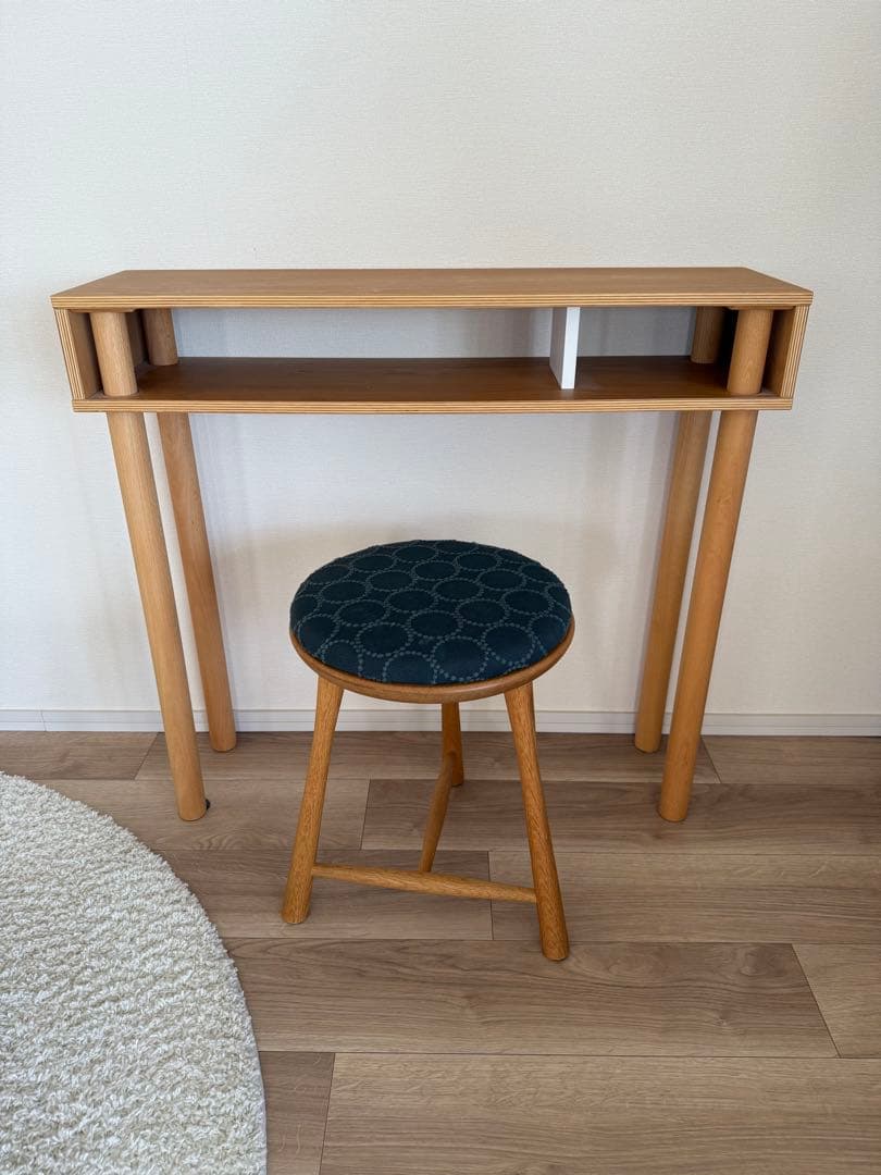 ideaco コンソールテーブル ナチュラルウッド