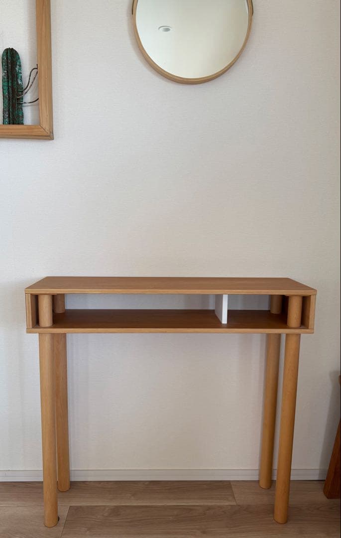 ideaco コンソールテーブル ナチュラルウッド