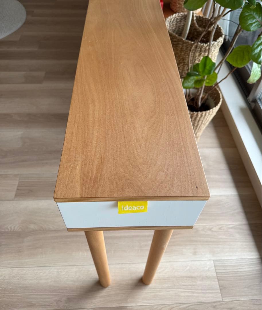 ideaco コンソールテーブル ナチュラルウッド