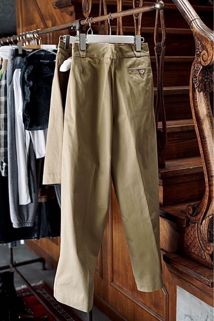 フミカウチダ UNIFORM WEAPON 2-TUCK PANTS 36