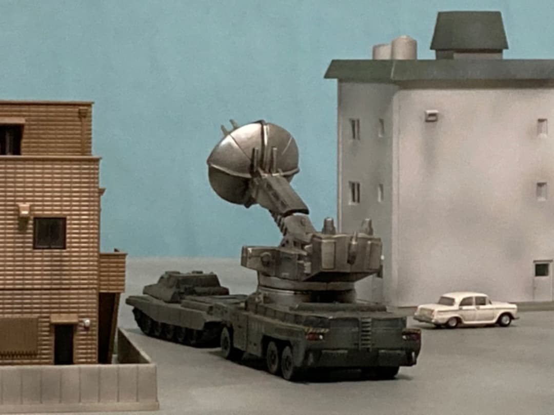 ミニラ ゴジラ モスラx2 メーサー車 建物x2 ミニカー [ カスタム品 ]