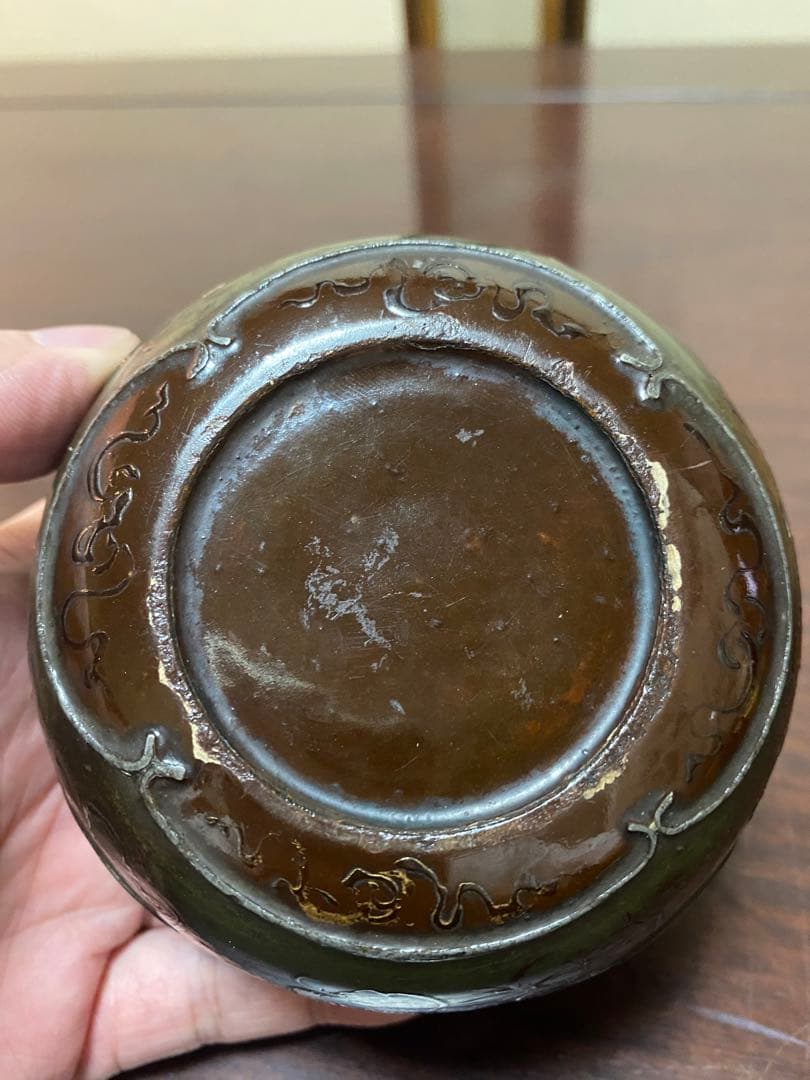 中国　蒔絵　漆　螺鈿　香合