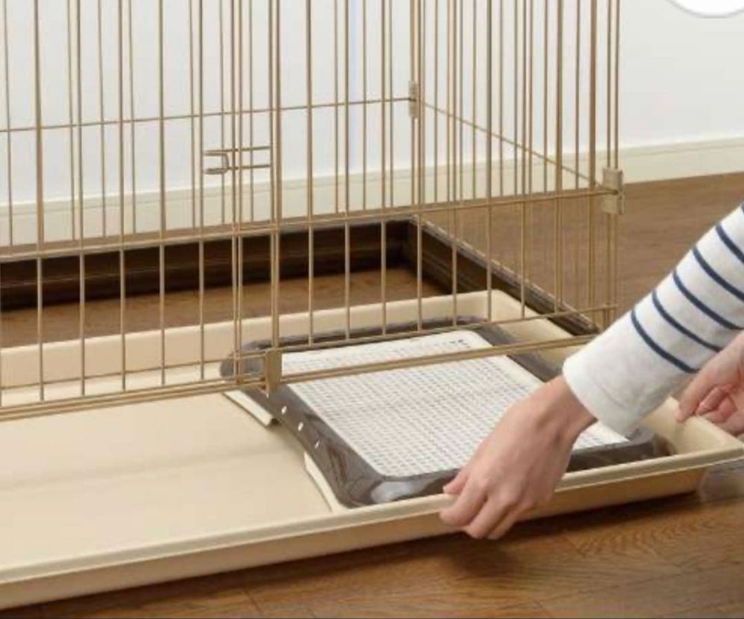 木製お掃除簡単サークル９０－６０ ダークブラウンケージ・小屋（犬用）