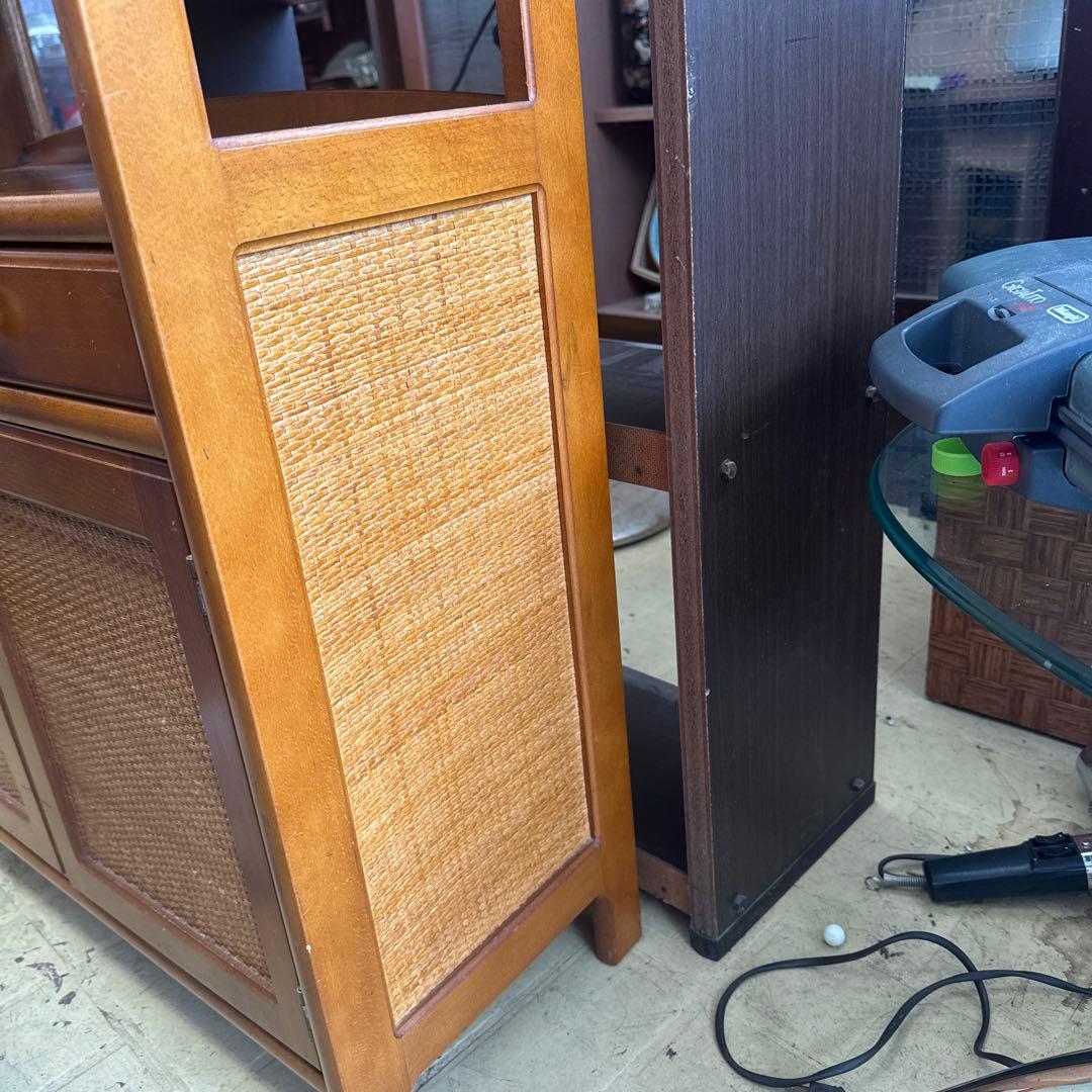 ★処分価格★オールドカリモク　電話台　キャビネット