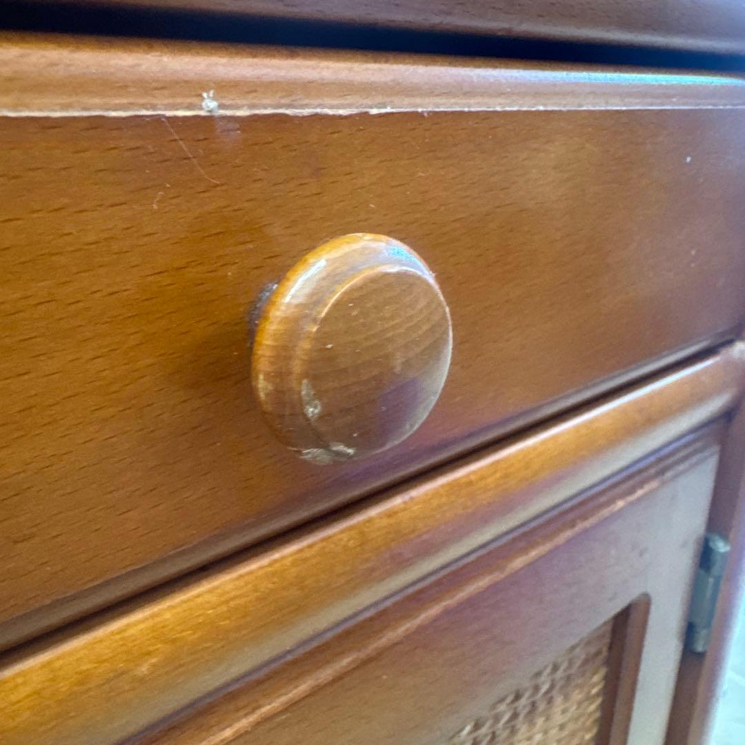 ★処分価格★オールドカリモク　電話台　キャビネット