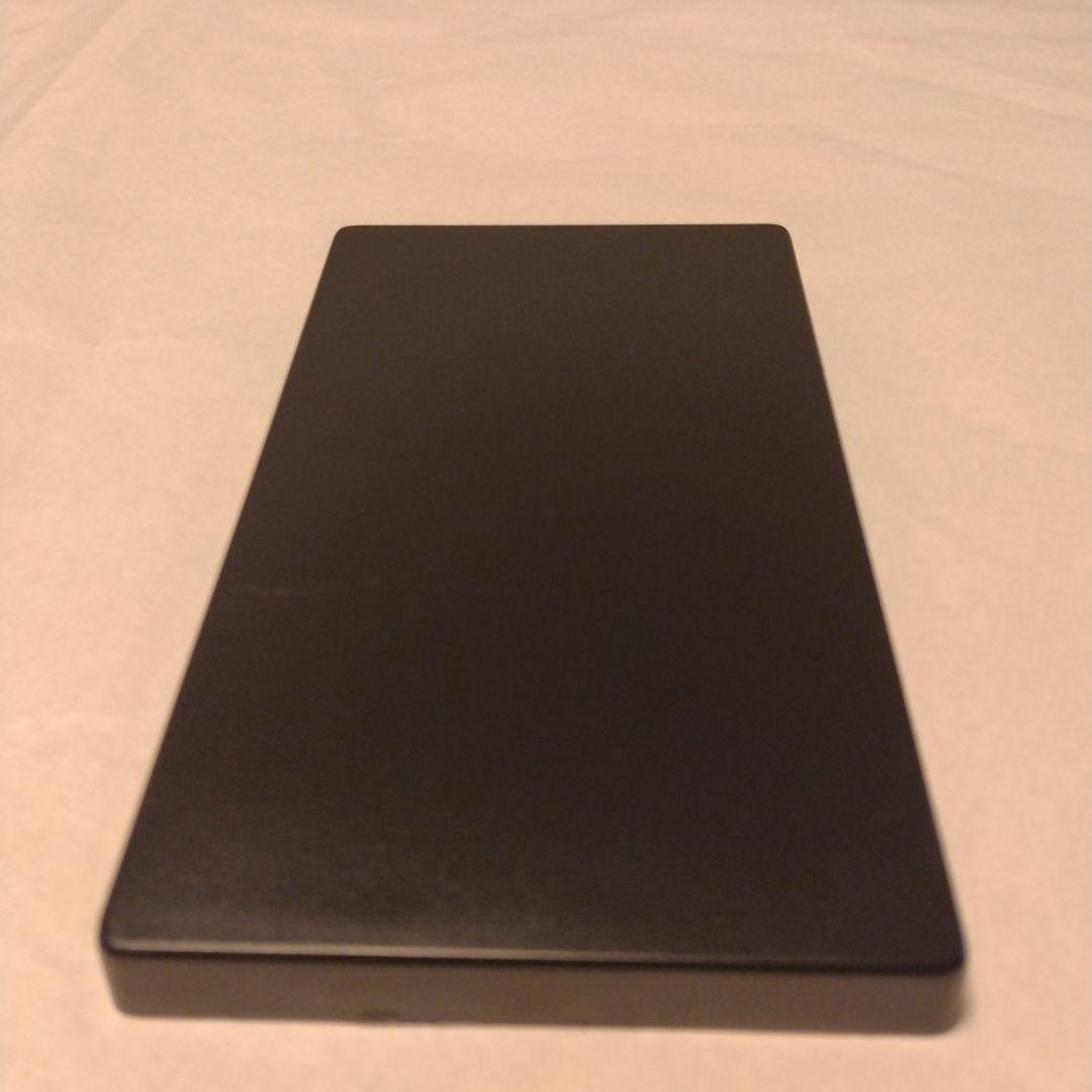 【U970】黒台　薬師窯　飾り台　陶器　ガラス