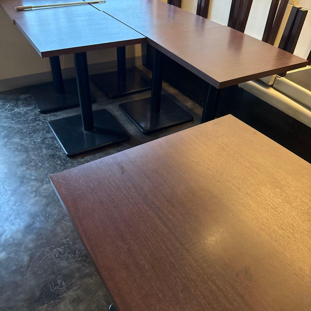 Proceed ダークブラウン 木製テーブル 600×550 ６セット