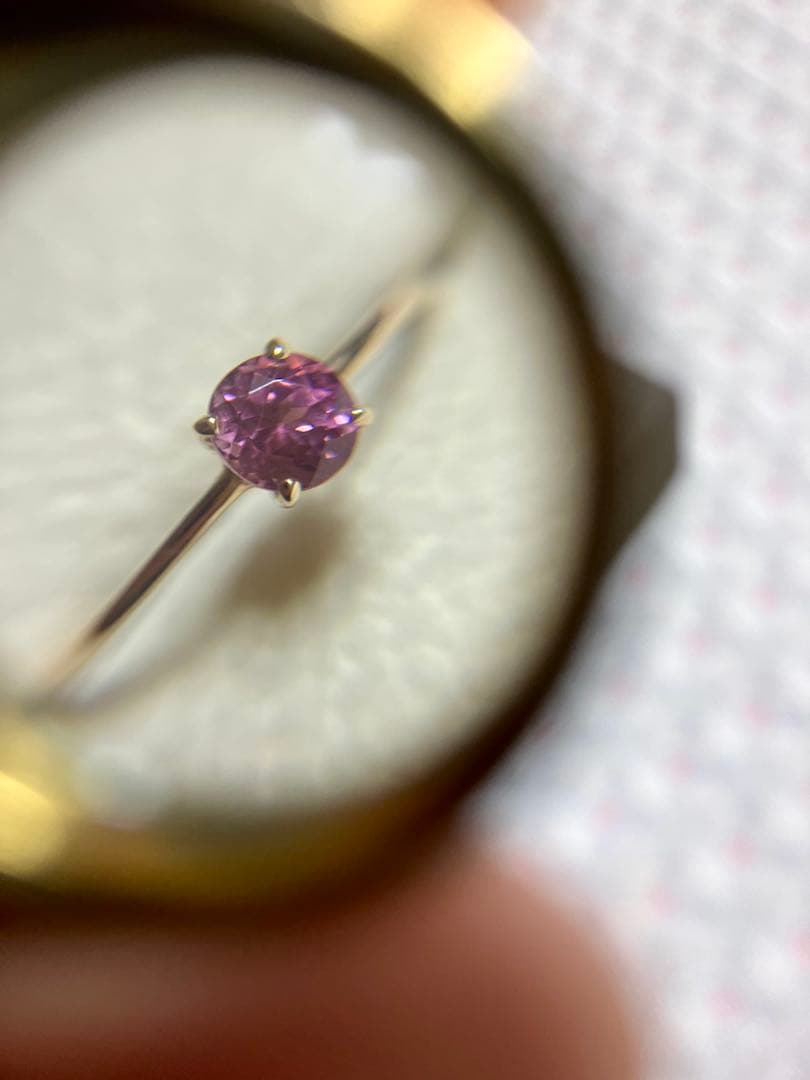 K10＊美しいマラヤガーネットリングです