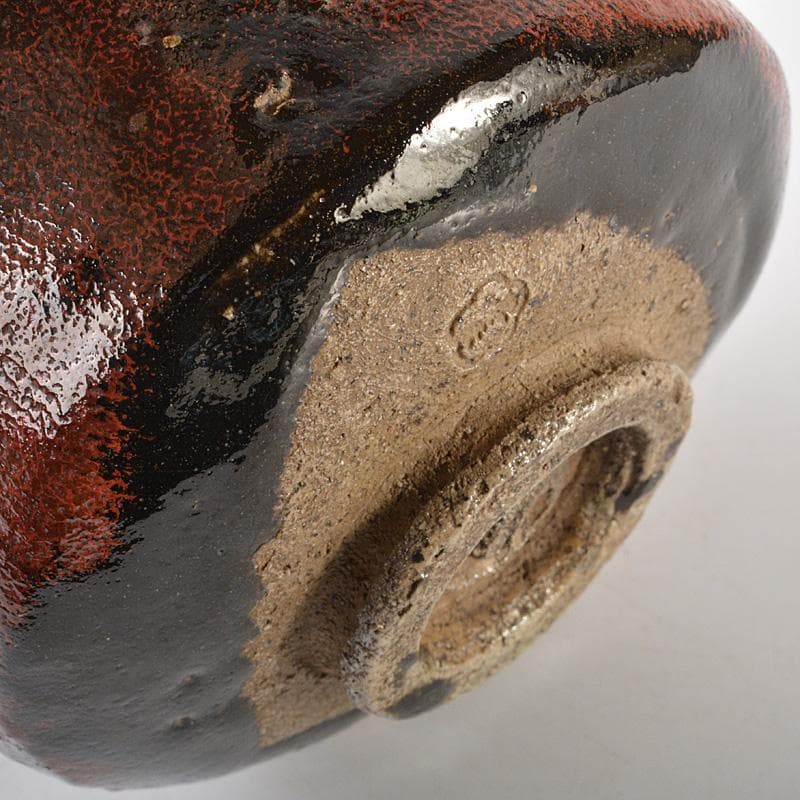 Gojyo 茶道具　 豊楽焼　 大喜豊助作　黒楽茶碗　共箱　D　R7161