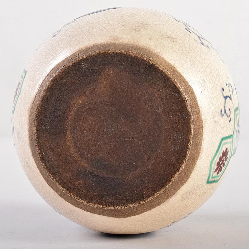 茶道具　京焼　京薩摩　色絵　香炉　時代箱付　M　R7714