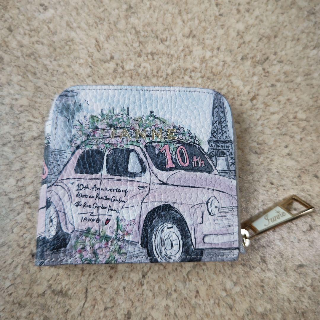 ☆新品未使用☆イアンヌ パル エッフェル塔から花束を 二つ折り財布