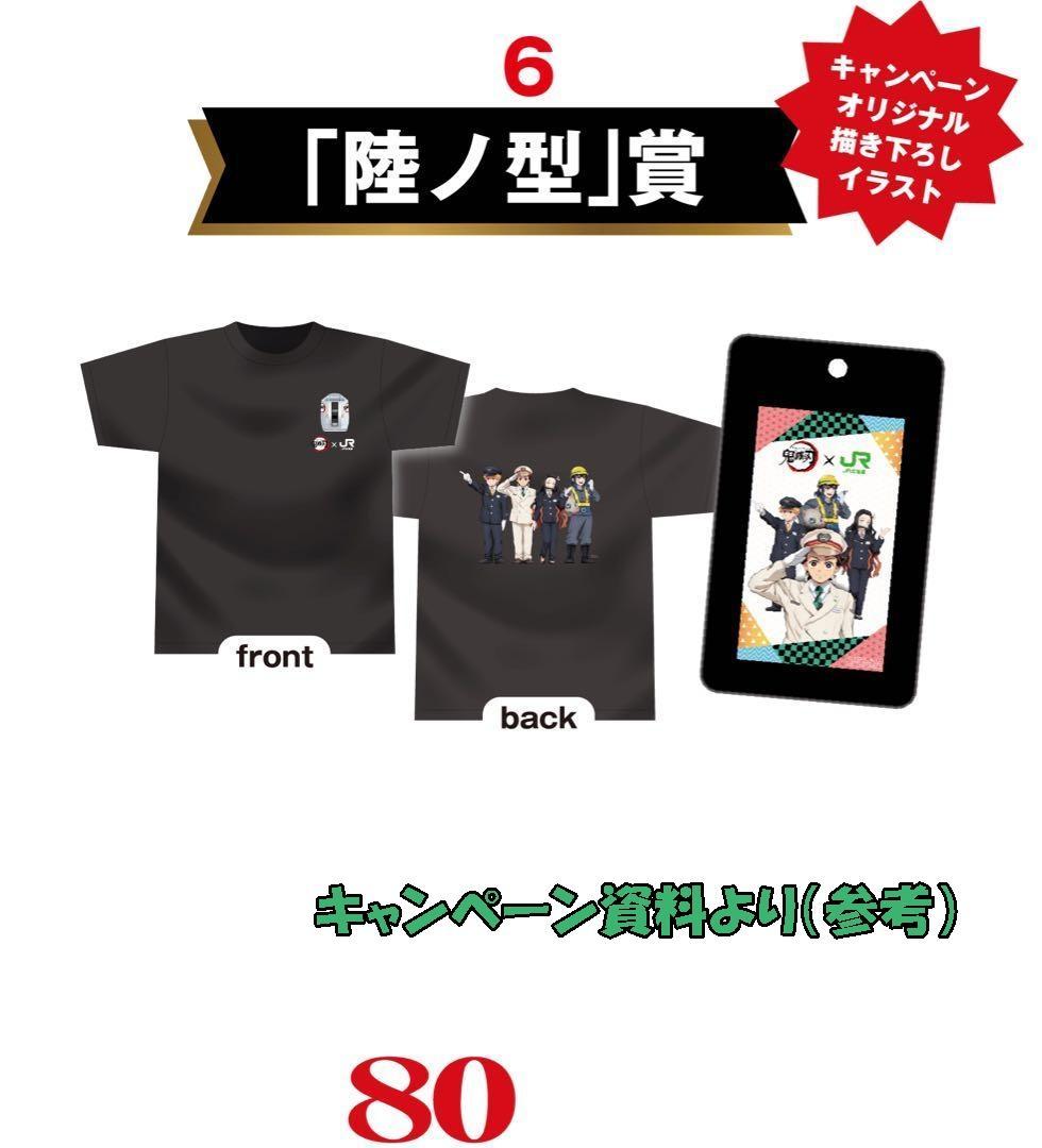 鬼滅の刃　JR北海道　描き下ろしイラストデザイン　Tシャツ＆パスケース非売品