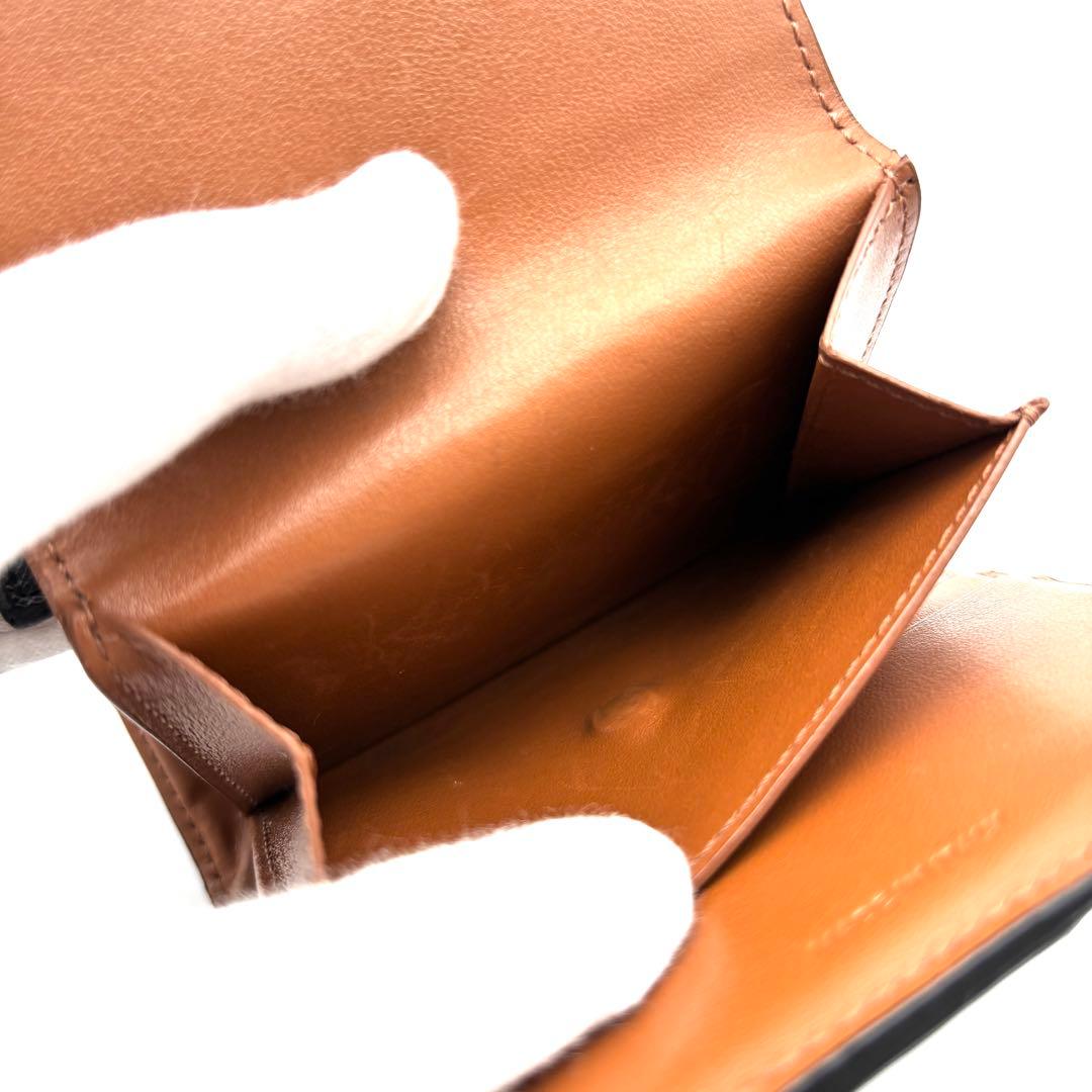 美品 セリーヌ 三つ折り財布 スモール トリフォールド トリオンフ ヒョウ柄