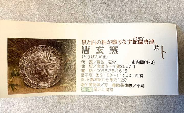 【茶道具】茶碗　唐津焼　蛇蝎唐津　唐玄窯　島谷啓介