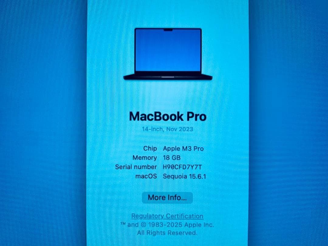 MACBOOK PRO M3Pro 14インチ スペースブラックMRX33J/A
