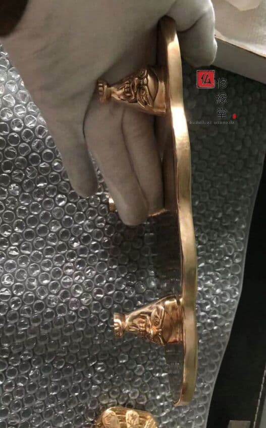 密教法具 真言宗 法器 （大）金剛盤 真鍮製