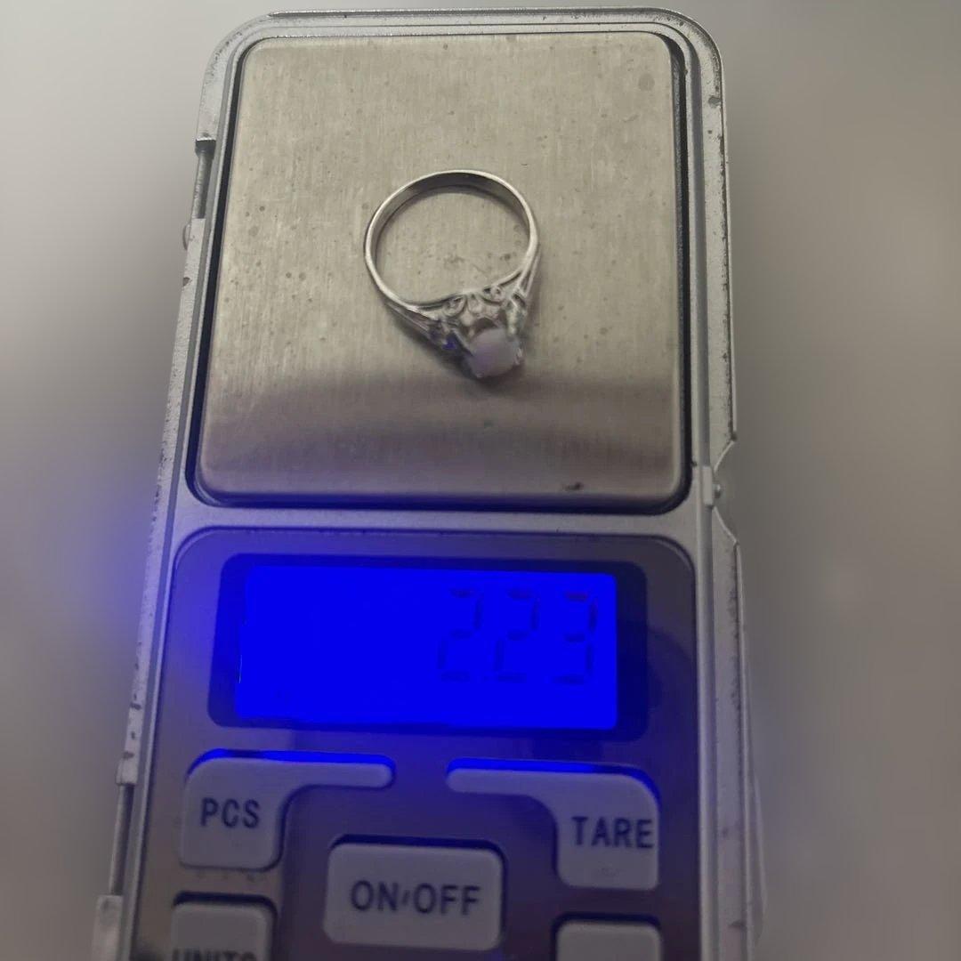 K14 WG ホワイトゴールド 指輪 リング オパール 未検査品