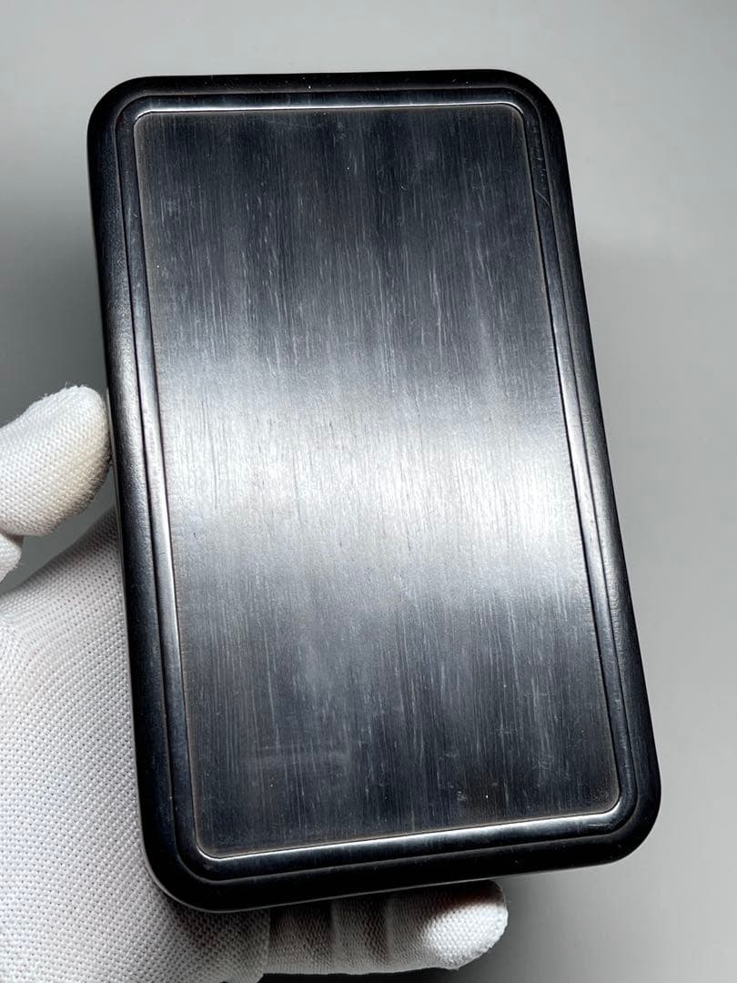 木製　小物入れ　香炉？　硯箱　巻雲龍紋　透彫　極細工　文房具　中国美術　唐木黑檀