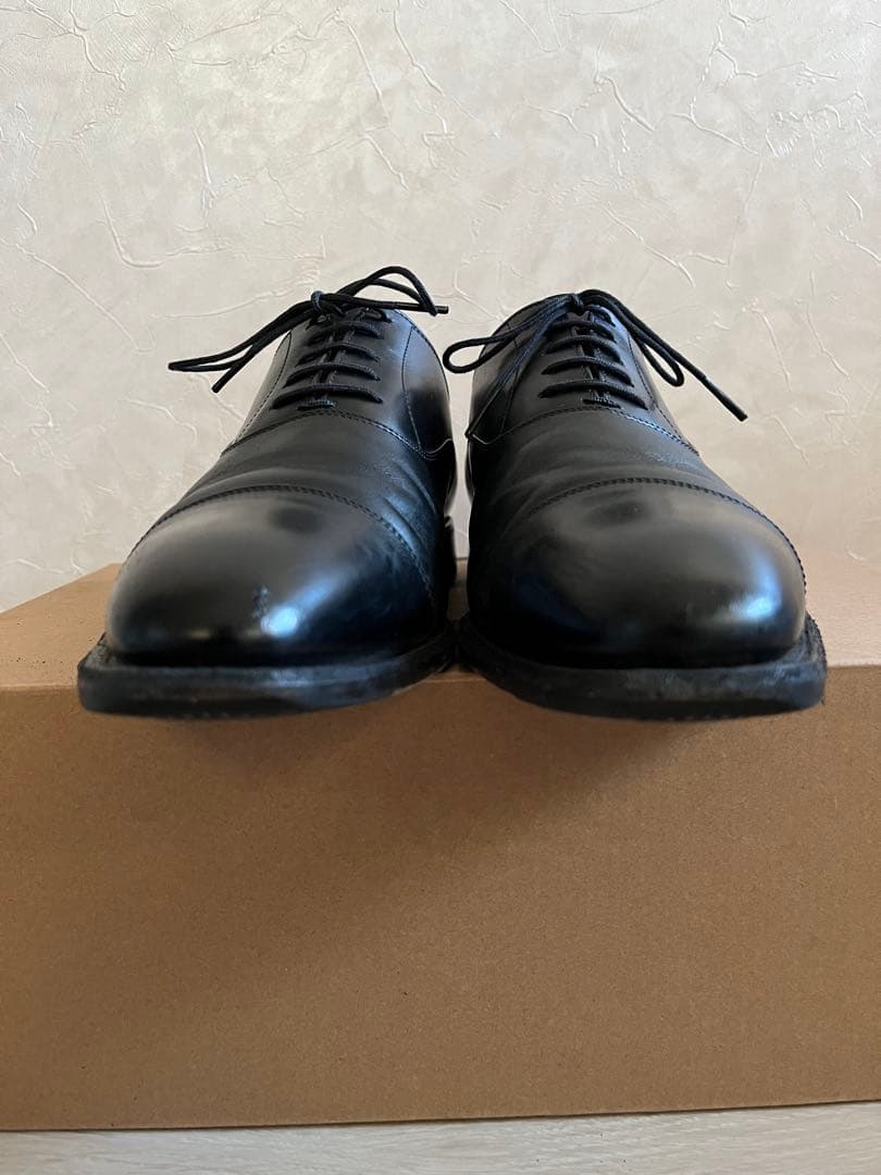 スコッチグレイン 黒 ストレートチップ 25cm