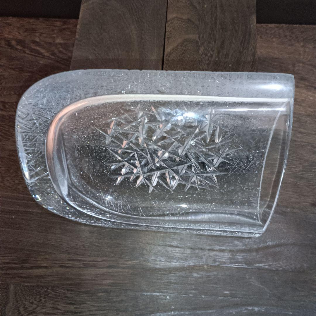 HOYAクリスタル フラワーベース 花瓶 佐々木文夫デザイン 高さ22cm希少