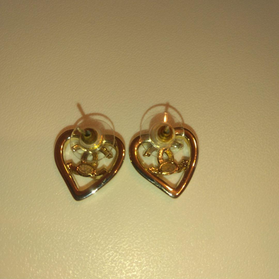 【極美品】CHANEL シャネル / ハート CC ロゴ ピアス　ココマーク