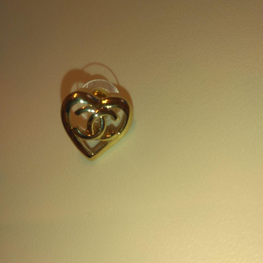【極美品】CHANEL シャネル / ハート CC ロゴ ピアス　ココマーク